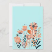Invitation de baby shower florale mignonne (Dos)