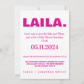 Invitation de Baby Shower Garçon Bleu Clair Minima (Devant)