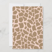 Invitation de Baby shower Girl Giraffe (Dos)