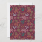 Invitation de Baby shower Girl Pink Safari (Dos)