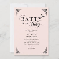 Invitation de Baby shower gothique chic