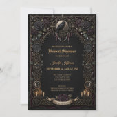 Invitation de baby shower gothique sombre (Devant)