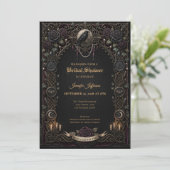 Invitation de baby shower gothique sombre (Debout devant)