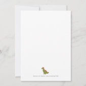Invitation de Baby shower Green Dino (Dos)