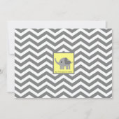 Invitation de Baby shower gris et jaune neutre (Dos)