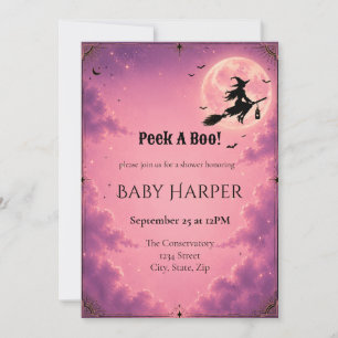 Invitation de Baby Shower Halloween Céleste Rose