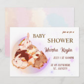 Invitation de baby shower imprimable (Devant / Derrière)