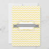 Invitation de Baby shower jaune et gris (Dos)