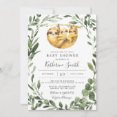 Invitation de Baby shower jumeaux (Devant)