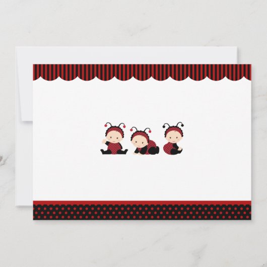 Invitation de Baby shower Lady Bug (Dos)