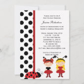 Invitation de Baby shower Lady Bug (Devant)
