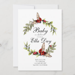 Invitation de Baby shower Lady Bug