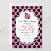 Invitation de Baby shower Lady Bug (Devant)