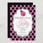 Invitation de Baby shower Lady Bug (Devant / Derrière)