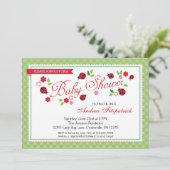 Invitation de Baby shower Lady Bug (Debout devant)