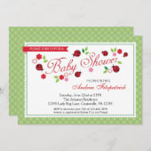 Invitation de Baby shower Lady Bug (Devant / Derrière)