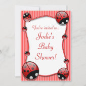 Invitation de Baby shower Ladybug (Devant)