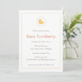 Invitation de baby shower - le caoutchouc mignon (Debout devant)