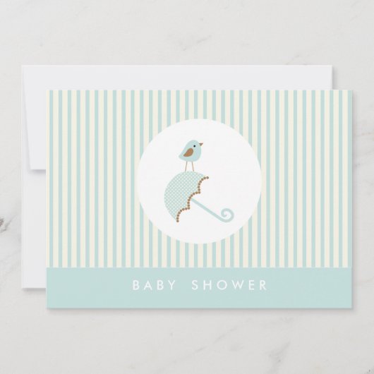 Invitation de baby shower {little bird} (Devant)