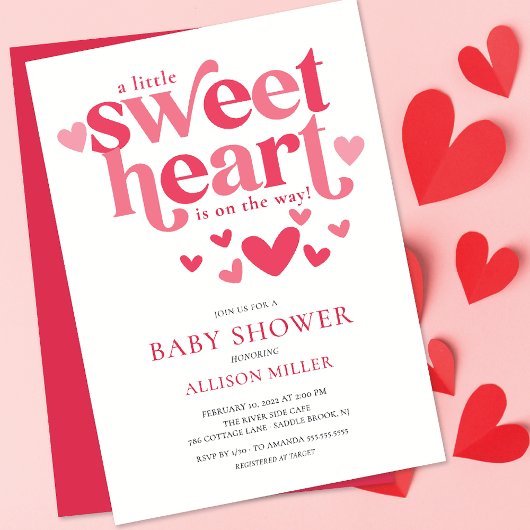 Invitation de Baby shower Little Sweetheart