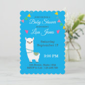 Invitation de Baby shower Llama personnalisable (Debout devant)