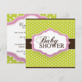Invitation de Baby shower lunaire (Devant / Derrière)