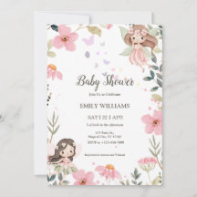 Invitation de Baby Shower Magique Bohème Fée