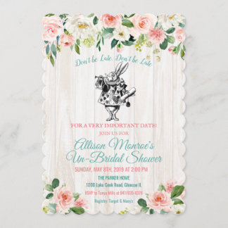 Invitation de Baby Shower Mariage Alice au Pays de