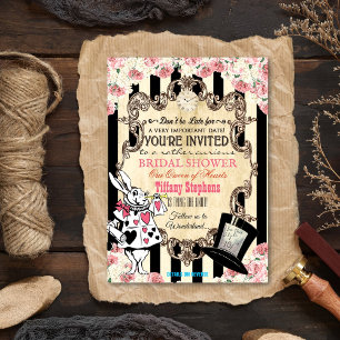 Invitation de Baby Shower Mariage Alice au Pays de