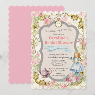 Invitation de Baby Shower Mariage Alice au Pays de
