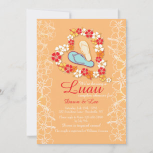 Invitation de Baby Shower Mariage Aloha Love Luau