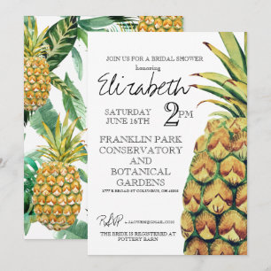 Invitation de Baby Shower Mariage Ananas
