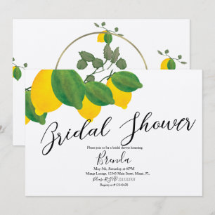 Invitation de Baby Shower Mariage au Lime Citron A