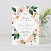 Invitation de Baby Shower Mariage aux Hydrangeas R (Debout devant)