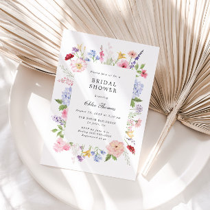 Invitation de Baby Shower Mariage Cadre Floral Pri