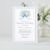 Invitation de Baby Shower Mariage Fleur d'Hydrange (Debout devant)