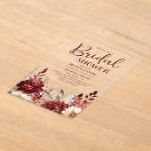 Invitation de Baby Shower Mariage Fleurie Crème Bo (Poser)