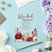 Invitation de Baby Shower Mariage Fleurie Crème Bo (Insitu (Mariage))