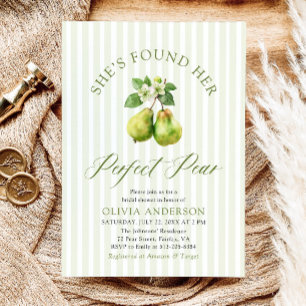Invitation de Baby Shower Mariage Moderne Vert Gin