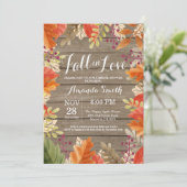 Invitation de Baby Shower Mariage Rustique d'Autom (Debout devant)
