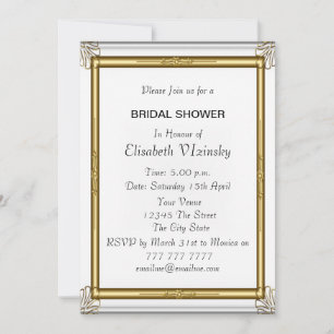 Invitation de Baby Shower Mariée en Damassé Rose