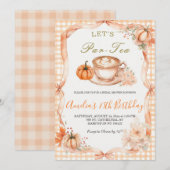 Invitation de Baby Shower Mariée Let's Par-Tea | P (Devant / Derrière)