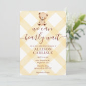 Invitation de baby shower Marigold Teddy Bear Ging (Debout devant)