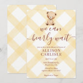 Invitation de baby shower Marigold Teddy Bear Ging (Devant / Derrière)