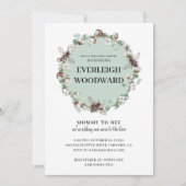 Invitation de Baby Shower Miel Vert Menthe (Devant)