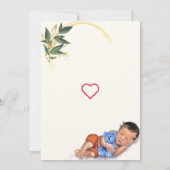 Invitation de Baby shower mignon dormant (Dos)