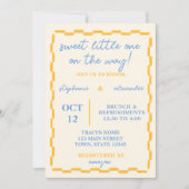 Invitation de Baby shower mignonne et tendance (Devant)