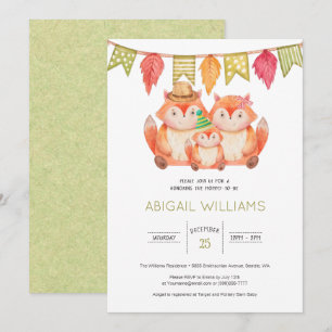 Invitation de Baby shower minimale de la famille d