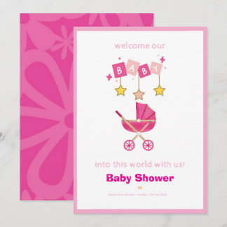 Invitation de baby shower minimaliste mignonne