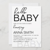 Invitation de Baby shower minimaliste moderne (Devant)